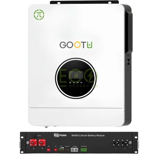 6,2 кВт інвертор Gootu + акумулятор LiFePO4 B4850 комплект резервного живлення для дому, квартири