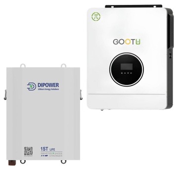 Gootu 6,2 кВт інвертор + акумулятор LiFePO4 48V/120Ah Dipower комплект резервного живлення