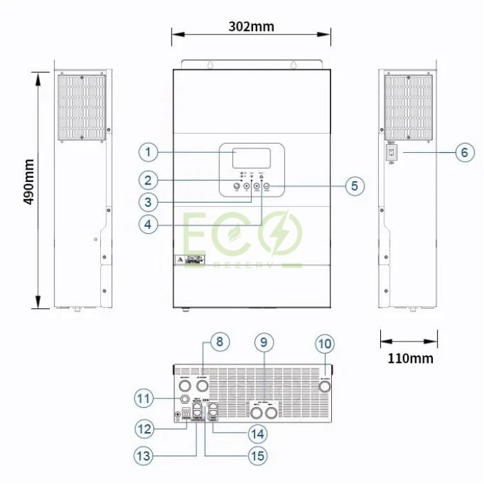 LiFePO4 3.5 кВт інвертор Daxtromn + 8 акумуляторних осередків LF280K 7,2 кВт/год ємність LiFePO4 3.5 кВт інвертор Daxtromn + 8 акумуляторних осередків LF280K 7,2 кВт/год ємність