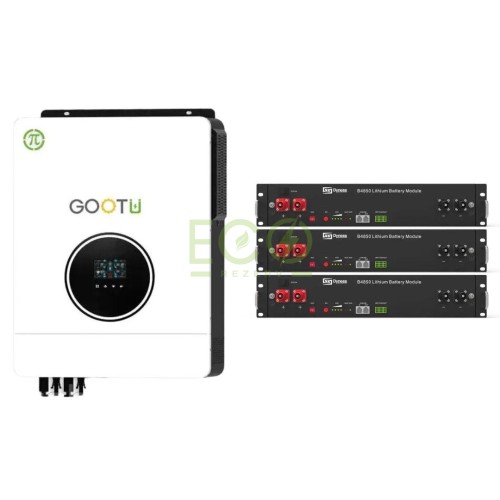 10,2 кВт інвертор Gootu 48В + 3 акумулятори Dyness B4850 комплект резервного живлення