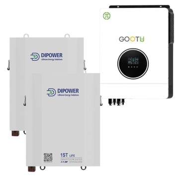 Gootu 10,2 кВт інвертор + два акумулятори LiFePO4 48V/120Ah Dipower комплект резервного живлення
