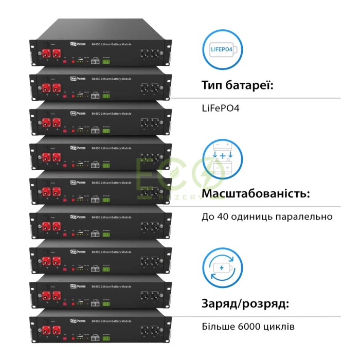 Акумулятор LiFePO4 DYNESS 9.6 кВт 48V/200Ah для системи енергозабезпечення будинку, квартири Акумулятор LiFePO4 DYNESS 9.6 кВт 48V/200Ah для системи енергозабезпечення будинку, квартири