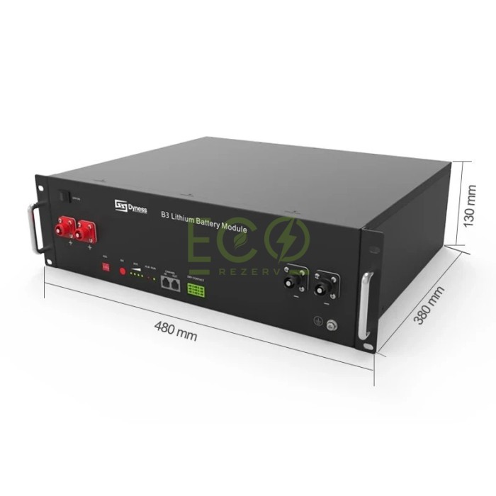 LiFePO4 акумулятор Dyness B3 3,6 кВт 48V/75Ah для системи енергозабезпечення будинку, квартири LiFePO4 акумулятор Dyness B3 3,6 кВт 48V/75Ah для системи енергозабезпечення будинку, квартири