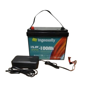 LiFePO4 12,8V/100Ah Акумулятор для інвертора Ingeosolly + зарядка