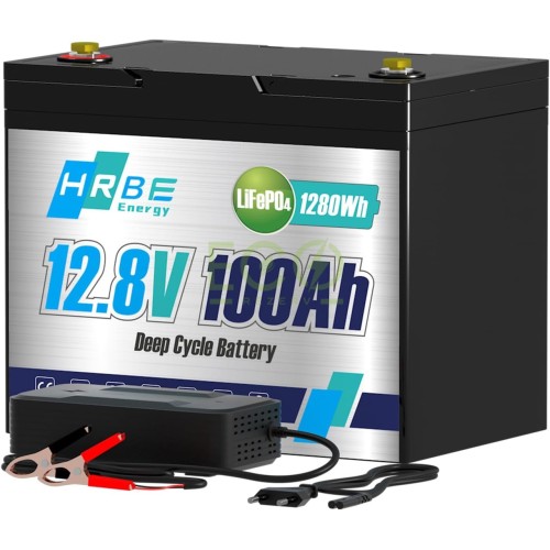 LiFePO4 12V/100Ah Акумулятор HRBEENERGY + зарядка у подарунок