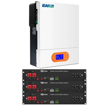 6 кВт інвертор EASUN POWER + 3 LiFePO4 акумулятора Dyness B4850 комплект резервного живлення