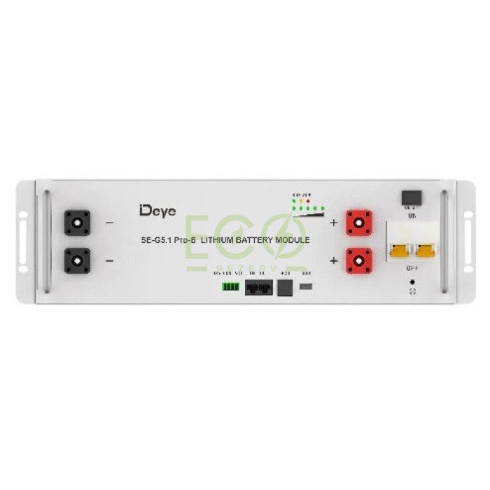 LiFePO4 Deye акумулятор SE-G5.1Pro-B 51,2V/100AH, 5120W*h, 200А LiFePO4 Deye акумулятор SE-G5.1Pro-B 51,2V/100AH, 5120W*h, 200А