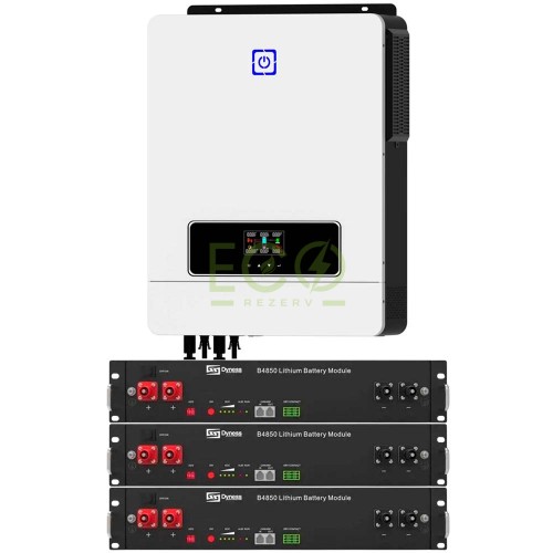 10,2 кВт інвертор Daxtromn + 3 акумулятори Dyness B4850 комплект резервного живлення для дому