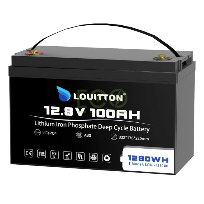LiFePO4 12V/100Ah Акумулятор Louitton + зарядка LiFePO4 12V/100Ah Акумулятор Louitton + зарядка