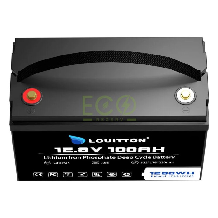 LiFePO4 12V/100Ah Акумулятор Louitton + зарядка LiFePO4 12V/100Ah Акумулятор Louitton + зарядка