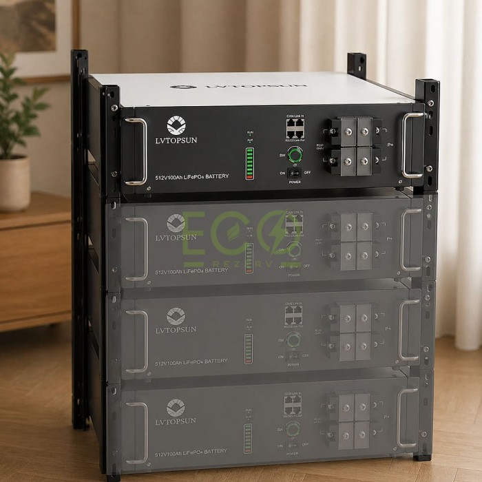 LiFePO4 48V 100Ah акумулятор Lvtopsun rack, BMS, 5120Wh, рековий LiFePO4 48V 100Ah акумулятор Lvtopsun rack, BMS, 5120Wh, рековий