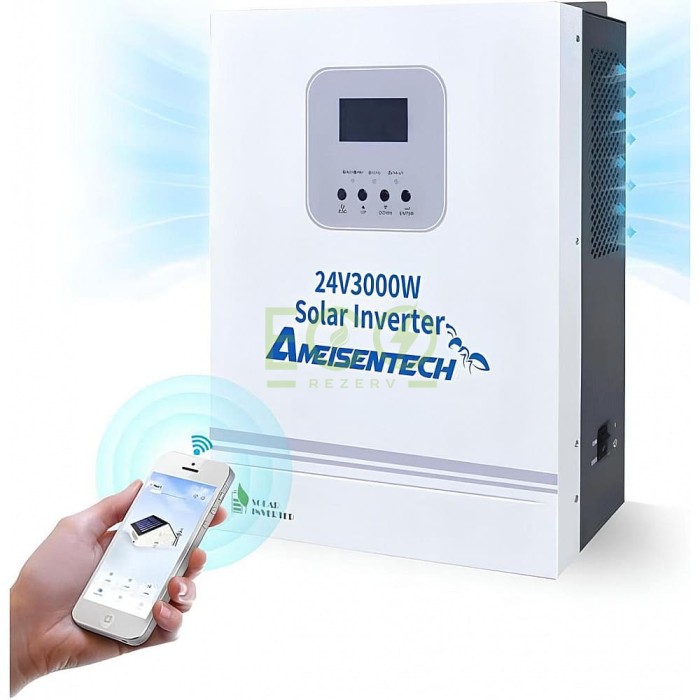 3 кВт LiFePO4 Комплект резервного живлення Інвертор Ameisentech WiFi + 2 акумулятора 12V 100Ah Ameisentech для квартири, будинку 3 кВт LiFePO4 Комплект резервного живлення Інвертор Ameisentech WiFi + 2 акумулятора 12V 100Ah Ameisentech для квартири, будинку