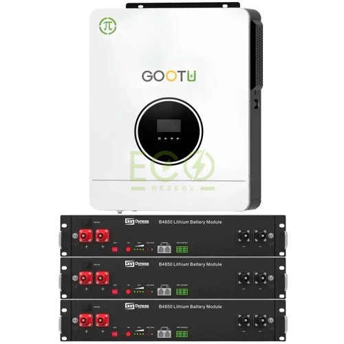 6,2 кВт інвертор Gootu + акумулятор Dyness B4850 комплект резервного живлення для дому, квартири