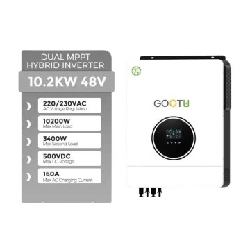 10,2 кВт гібридний сонячний інвертор Gootu 48В контролер сонячної зарядки