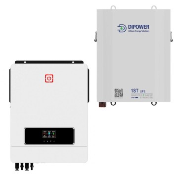 Daxtromn 10,2 кВт інвертор + акумулятор LiFePO4 48V/120Ah Dipower комплект резервного живлення